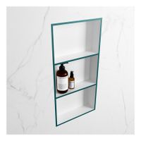 Wandnis Solid Surface Easy | In- en opbouw | 30x60x8 cm | 3 vakken | Smag/Talc