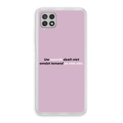 uw waarde daalt niet: Samsung Galaxy A22 4G Transparant Hoesje