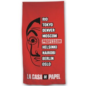 La Casa de Papel strandlaken El Professor - 70 x 140 cm - Katoen