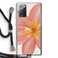 Pink Ellila Flower: Samsung Galaxy Note 20 / Note 20 5G Transparant Hoesje met koord Pink Ellila Flower: Samsung Galaxy Note 20 / Note 20 5G Transparant Hoesje met koord
