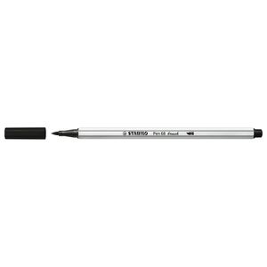 STABILO Pen 68 brush, premium brush viltstift, zwart, per stuk