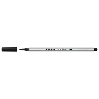 Stabilo pen 68 brush 46 - zwart