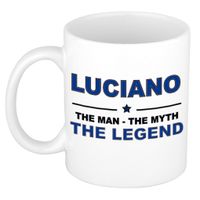 Luciano The man, The myth the legend cadeau koffie mok / thee beker 300 ml   - - thumbnail