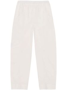 GANNI pantalon fuselé à taille élastiquée - Blanc