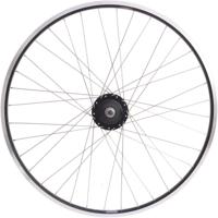 Achterwiel 28" Nexus 8 rollerbrake naaf met met zwarte velg en RVS spaken