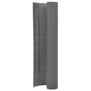 VidaXL Tuinafscheiding dubbelzijdig 90x400 cm grijs