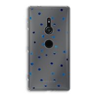 Blauwe stippen: Sony Xperia XZ2 Transparant Hoesje