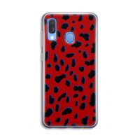 Red Leopard: Samsung Galaxy A40 Transparant Hoesje