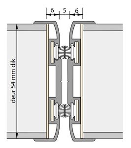 Deurnaald(pendelprof)411 60+ l=2400mm 54mm