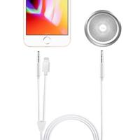 1m 2 in 1 8 Pin Male & 3.5mm Male to 3.5mm Male AUX Audio Cable For iPhone iPad Samsung Huawei Xiaomi HTC