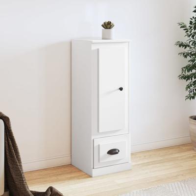 Hoge kast 36,35,5x103,5 cm bewerkt hout wit