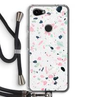 Terrazzo N°3: Pixel 3a Transparant Hoesje met koord