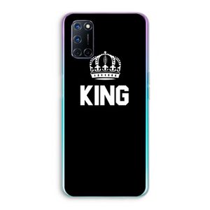 King zwart: Oppo A92 Transparant Hoesje