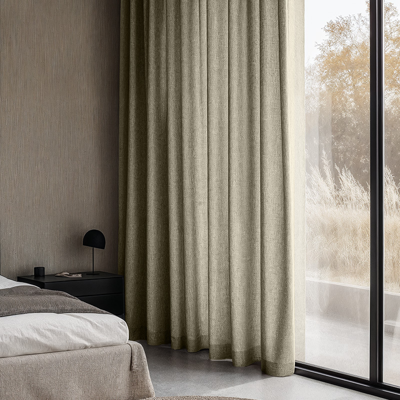 Gordijnen met Linnen Look - Haken of Ringen maat: 250 x 150 cm - materiaal: Polyether/Velours - Dekbed-Discounter.nl