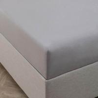 Hoeslaken Bamboe Stretch Licht Grijs 90x200 Cm Fresh And Co - Dekbed-Discounter.nl