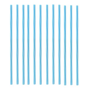 Herbruikbare rietjes - 50x - Blauw/wit - Kunststof - 22 cm
