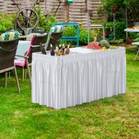 Opvouwbare Campingtafel met Dubbele Wasbak & Schort & Afvoerslang Koeltafel Tuintafel