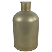 Countryfield Vaas - mat goud - glas - Apotheker fles vorm - D17 x H31 cm   -