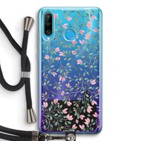 Sierlijke bloemen: Huawei P30 Lite Transparant Hoesje met koord