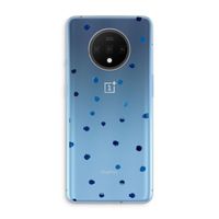 Blauwe stippen: OnePlus 7T Transparant Hoesje Blauwe stippen: OnePlus 7T Transparant Hoesje