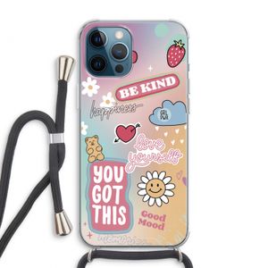Positivity: iPhone 12 Pro Max Transparant Hoesje met koord