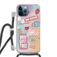 Positivity: iPhone 12 Pro Max Transparant Hoesje met koord