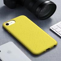 Voor iPhone6 & 6s Starry Series schokbestendig stro materiaal + TPU beschermhoes (geel)