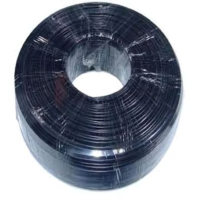 Cablexpert Zwarte Platte telefoonkabel, gevlochten draad, 100 meter