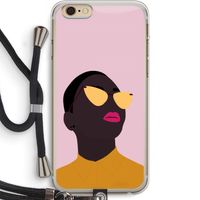 Yellow glasses: iPhone 6 PLUS / 6S PLUS Transparant Hoesje met koord