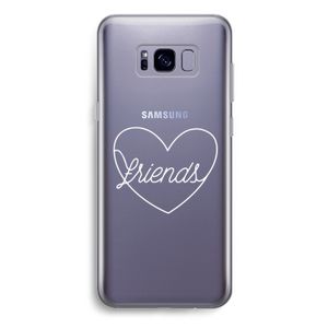 Friends heart pastel: Samsung Galaxy S8 Plus Transparant Hoesje