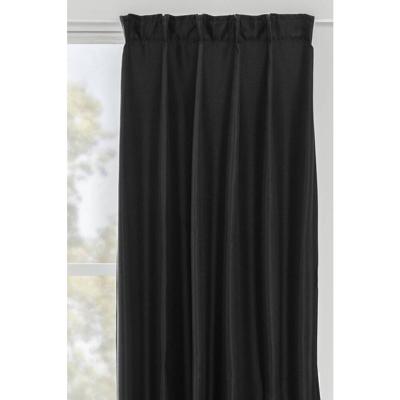 1+1 Gratis Leen Bakker - Gordijn Luca - 140x280 Cm (1 Stuk) - Polyester - Zwart