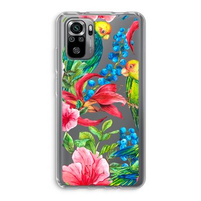Papegaaien: Xiaomi Redmi Note 10S Transparant Hoesje