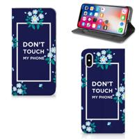 Apple iPhone Xs Max Design Case Flowers Blue DTMP