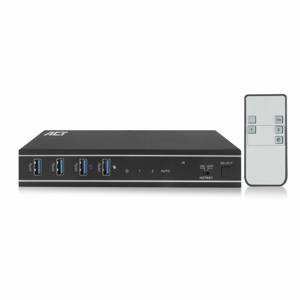 ACT Connectivity 2-Poorts HDMI 4K@60Hz KVM switch, USB 3.2 Gen1 (USB 3.0) kvm-switch