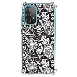 Samsung Galaxy A52 4G/5G Case Black Flowers