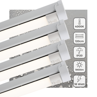 4 PACK - LED&apos;s Light LED licht balk 120 cm voor binnen - Armatuur inclusief LED TL buis - 1900 lm