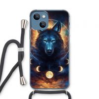 Wolf Dreamcatcher: iPhone 13 mini Transparant Hoesje met koord