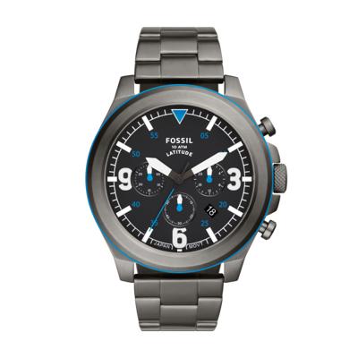 Horlogeband Fossil FS5753 Staal Grijs 24mm