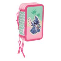 Driedubbele Pennenzak Lilo & Stitch Ice cream Roze 12,5 x 19,5 x 5,5 cm 37 Onderdelen