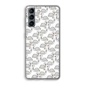 Zwanen: Samsung Galaxy S21 Transparant Hoesje