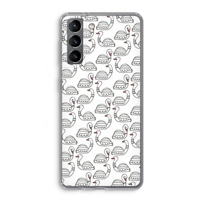 Zwanen: Samsung Galaxy S21 Transparant Hoesje