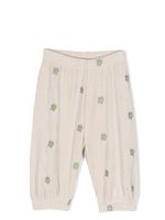 Stella McCartney Kids pantalon de jogging à fleurs brodées - Tons neutres