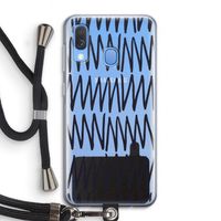 Marrakech Zigzag: Samsung Galaxy A40 Transparant Hoesje met koord