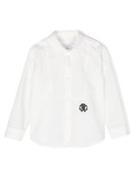 Roberto Cavalli Junior chemise en coton à logo brodé - Blanc