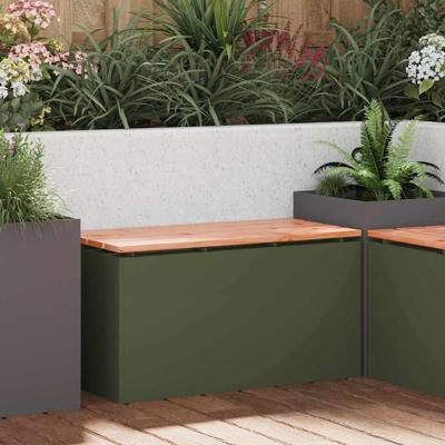 Tuinbank Olijfgroen 80 x 40 x 43 cm Staal