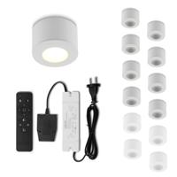Set LED-opbouwspot met afstandsbediening Parma wit 3W dimbaar 1-12 stuks