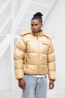 Project X Paris Puffer Winterjas Heren Beige - Maat L - Kleur: Beige | Soccerfanshop