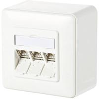 Metz Connect 130B11D30002-E Netwerkdoos Opbouw (op muur) CAT 6A 3 poorten Zuiver wit