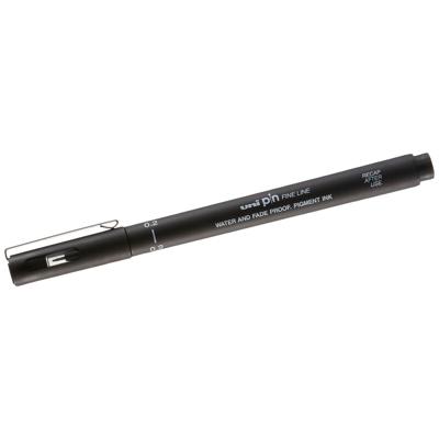 Permanente markeerstift Uni-Ball PIN02-200(S) Zwart 12 Onderdelen