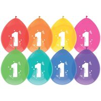24x Ballonnen 1 jaar verjaardag/leeftijd versiering